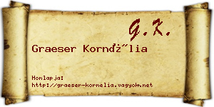 Graeser Kornélia névjegykártya